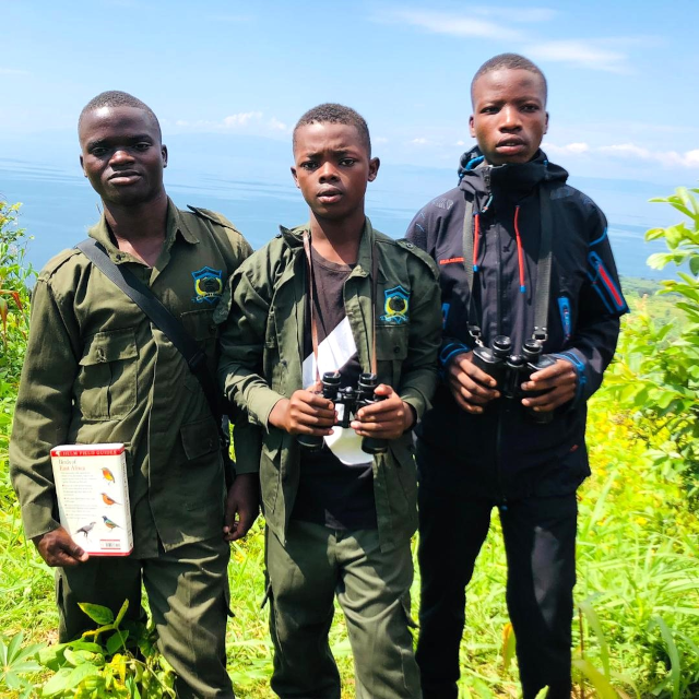 Students of Kivu Hills Academy Bird Club, a highly successful partnership.